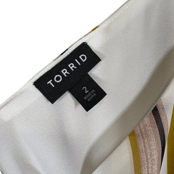 Torrid Duel Layer Vertical Stripes Flowy Cami Tank Top Women's Plus Size 2X - Picture 6 of 8